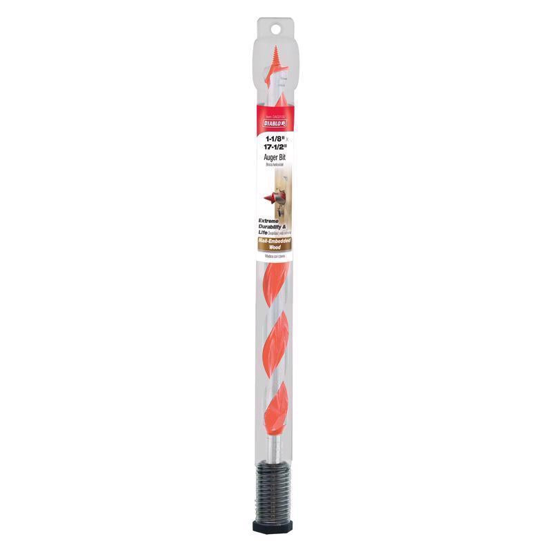 Diablo Dura-Tip 1-1/8 in. D X 17.5 in. L Auger Bit High Speed Steel