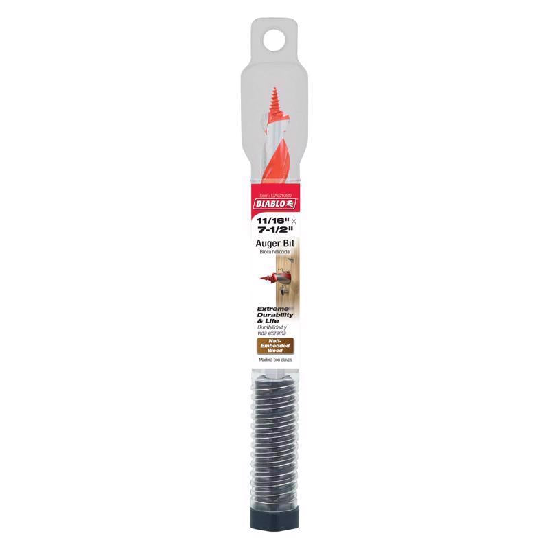 Diablo Dura-Tip 11/16 in. D X 7.5 in. L Auger Bit High Speed Steel