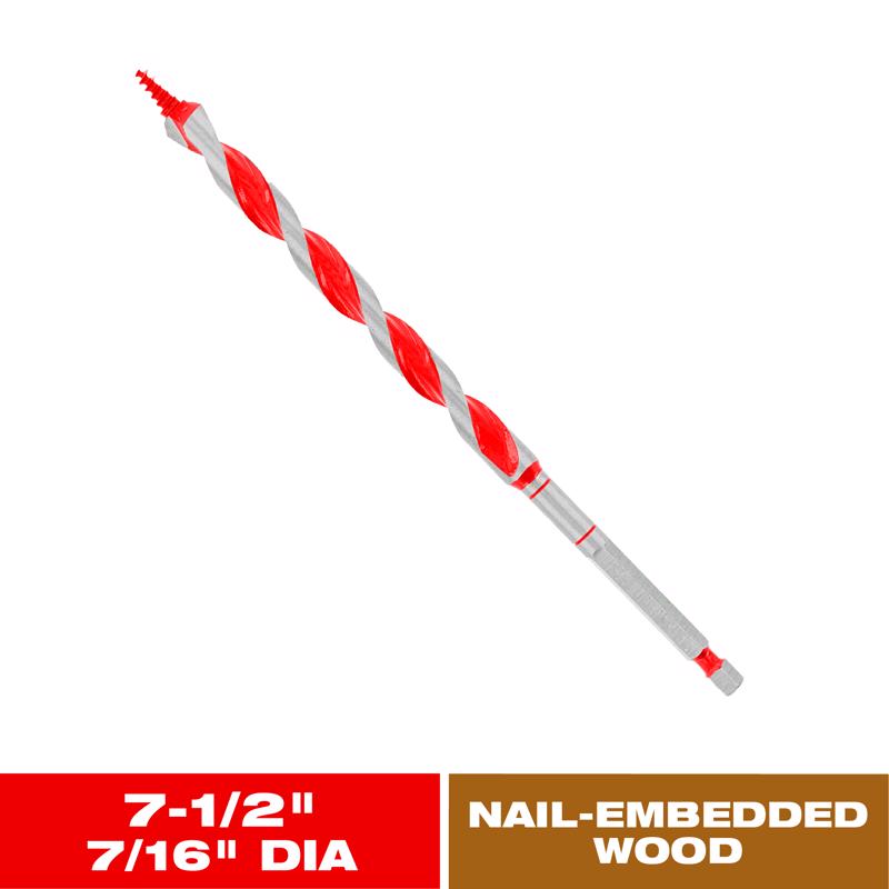 Diablo Dura-Tip 7/16 in. D X 7.5 in. L Auger Bit High Speed Steel