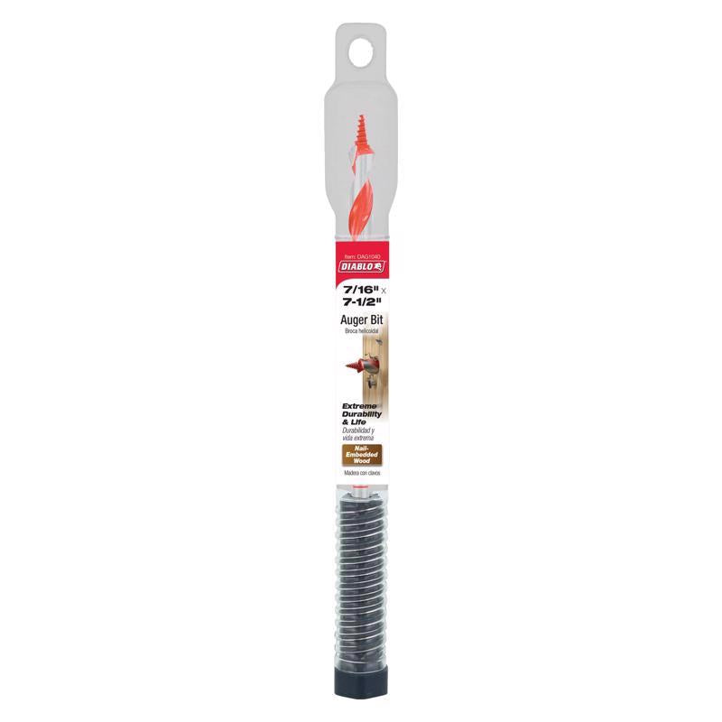Diablo Dura-Tip 7/16 in. D X 7.5 in. L Auger Bit High Speed Steel