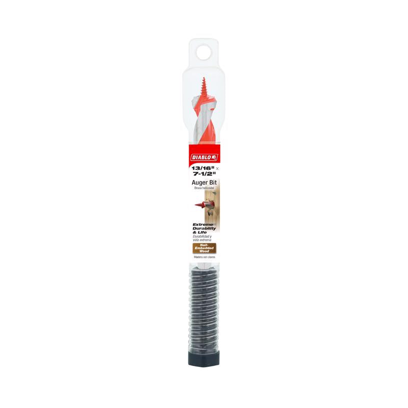 Diablo Dura-Tip 13/16 in. D X 7.5 in. L Auger Bit High Speed Steel