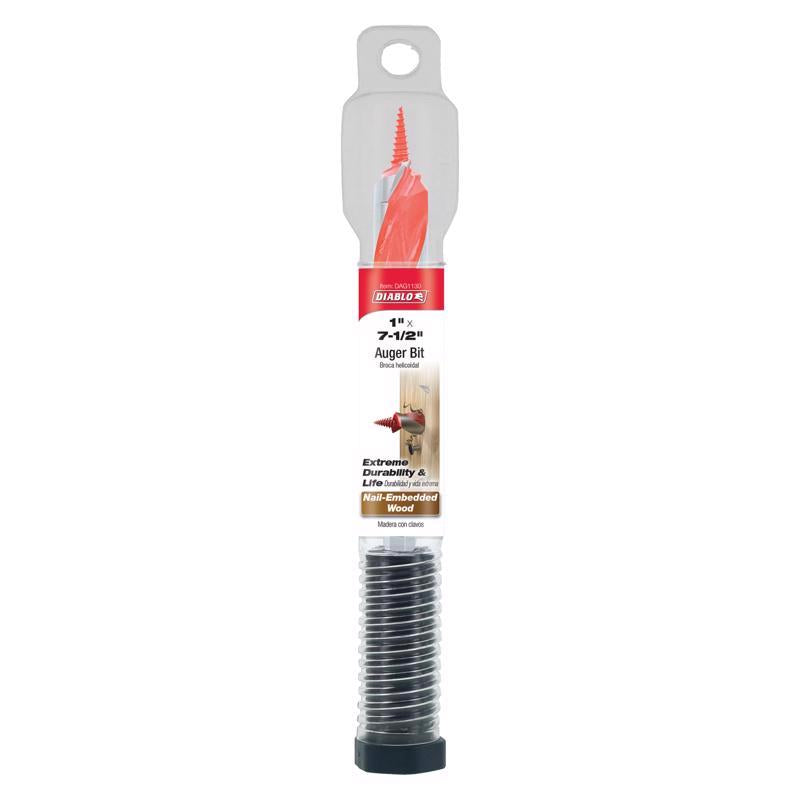 Diablo Dura-Tip 1 in. D X 7.5 in. L Auger Bit High Speed Steel