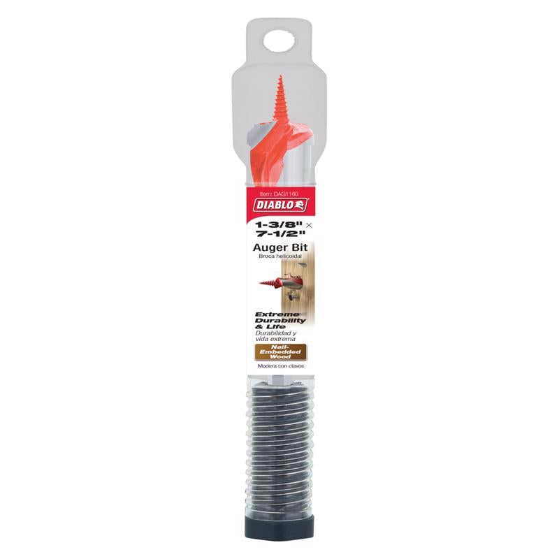 Diablo Dura-Tip 1-3/8 in. D X 7.5 in. L Auger Bit High Speed Steel