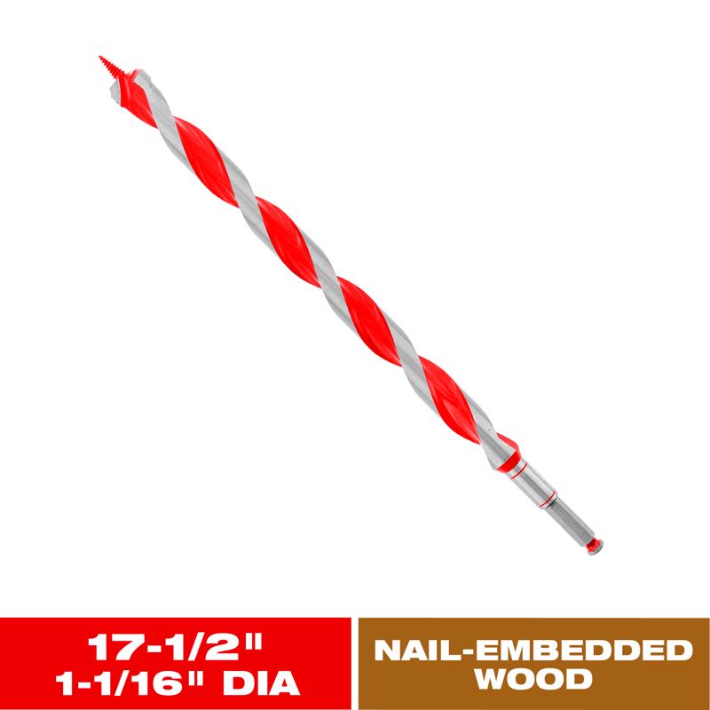 Diablo Dura-Tip 1-1/16 in. D X 17.5 in. L Auger Bit High Speed Steel