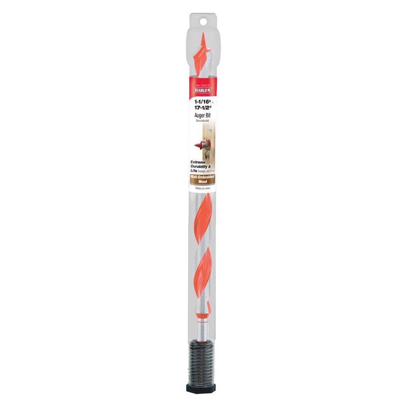 Diablo Dura-Tip 1-1/16 in. D X 17.5 in. L Auger Bit High Speed Steel