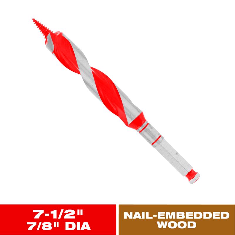 Diablo Dura-Tip 7/8 in. D X 7.5 in. L Auger Bit High Speed Steel