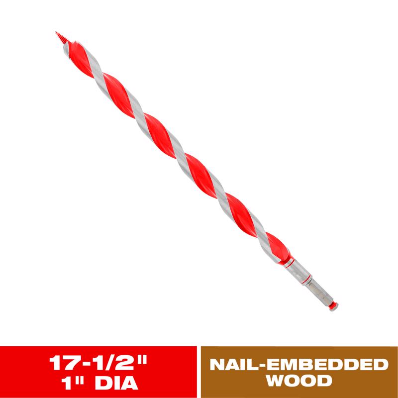 Diablo Dura-Tip 1 in. D X 17.5 in. L Auger Bit High Speed Steel