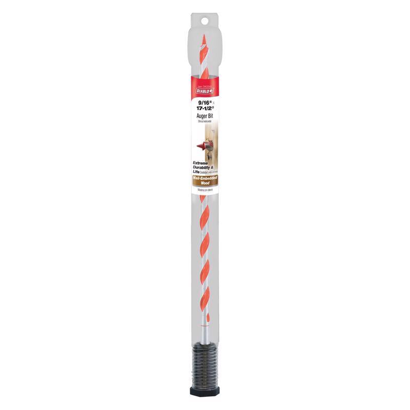 Diablo Dura-Tip 9/16 in. D X 17.5 in. L Auger Bit High Speed Steel