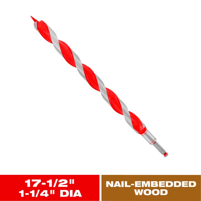 Diablo Dura-Tip 1-1/4 in. D X 17.5 in. L Auger Bit High Speed Steel