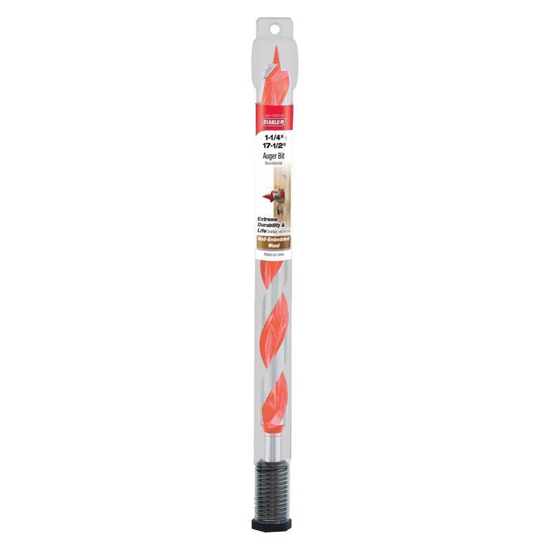 Diablo Dura-Tip 1-1/4 in. D X 17.5 in. L Auger Bit High Speed Steel