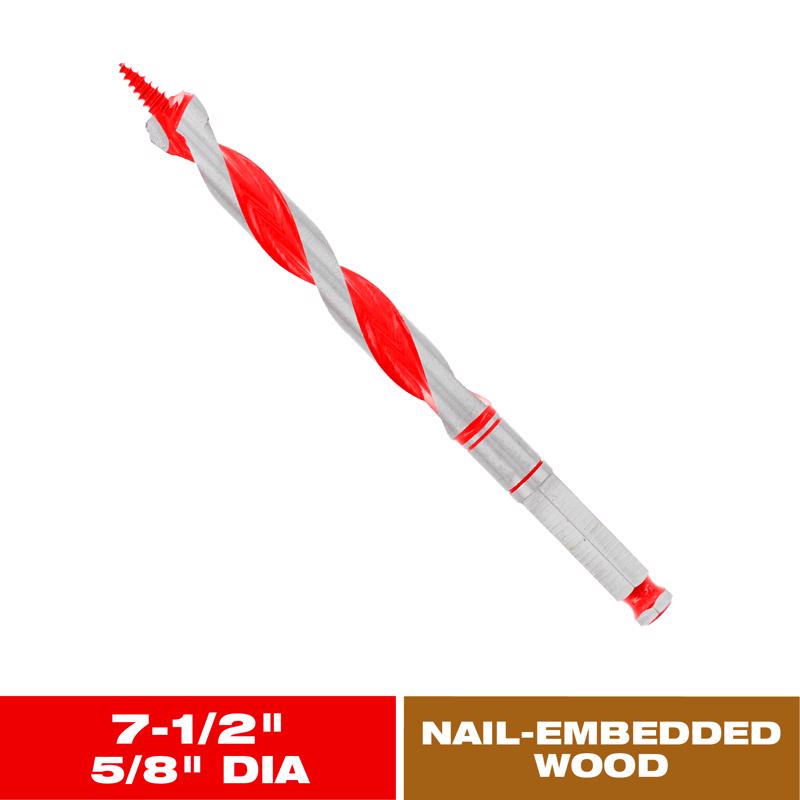 Diablo Dura-Tip 5/8 in. D X 7.5 in. L Auger Bit High Speed Steel