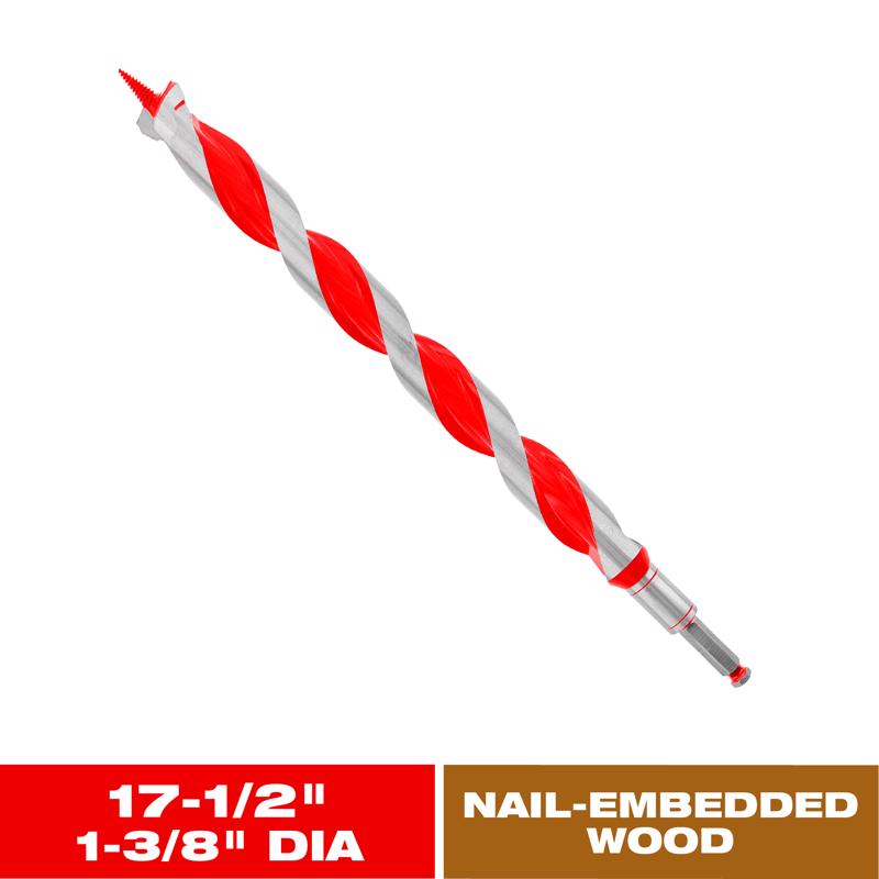 Diablo Dura-Tip 1-3/8 in. D X 17.5 in. L Auger Bit High Speed Steel