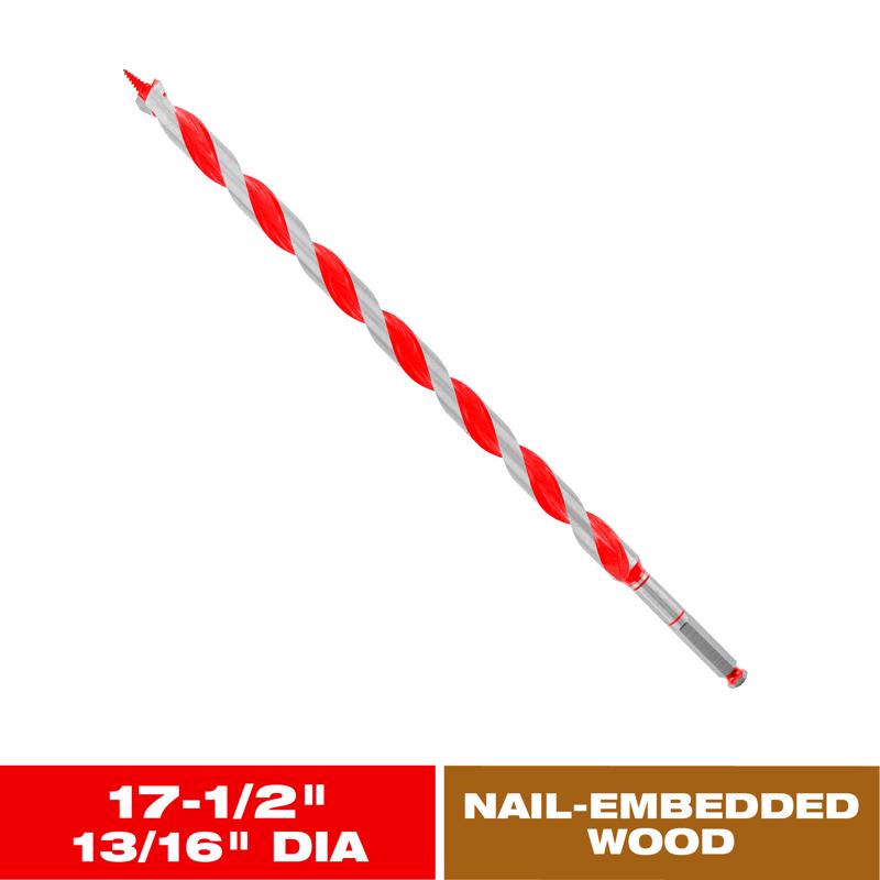 Diablo Dura-Tip 13/16 in. D X 17.5 in. L Auger Bit High Speed Steel