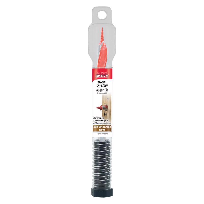 Diablo Dura-Tip 3/4 in. D X 7.5 in. L Auger Bit High Speed Steel