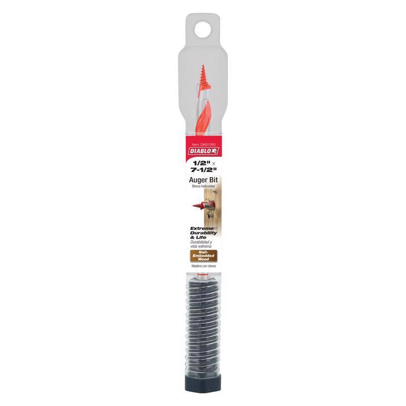 Diablo Dura-Tip 1/2 in. D X 7.5 in. L Auger Bit High Speed Steel
