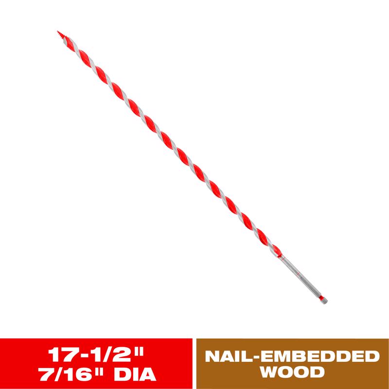Diablo Dura-Tip 7/16 in. D X 17.5 in. L Auger Bit High Speed Steel
