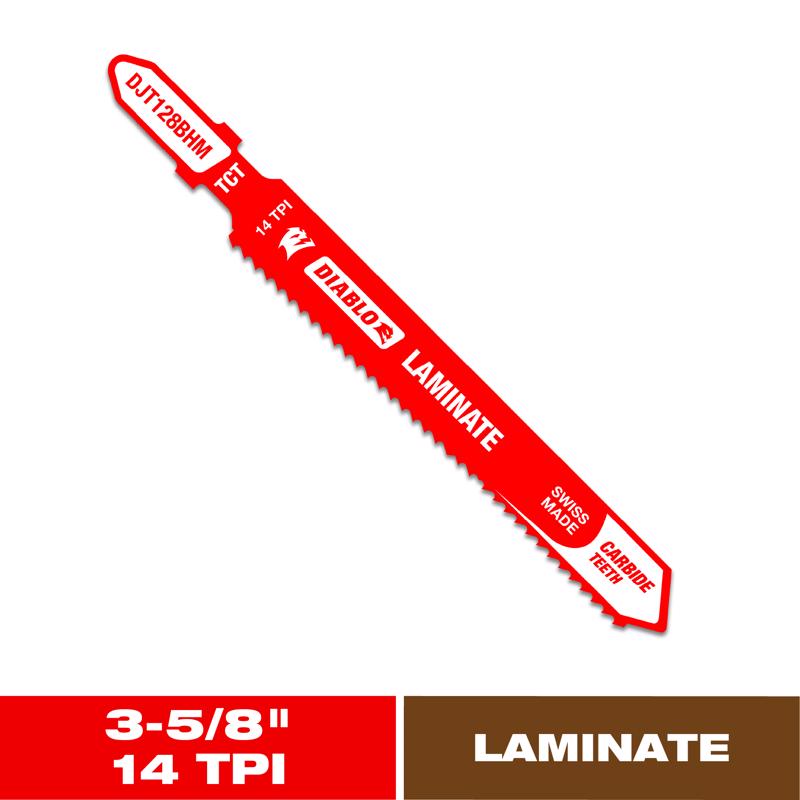 Diablo 3-5/8 in. Carbide T-Shank Laminate Jig Saw Blade 14 TPI