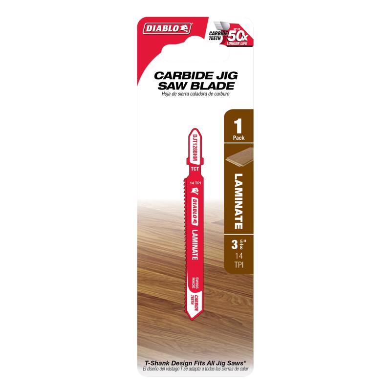 Diablo 3-5/8 in. Carbide T-Shank Laminate Jig Saw Blade 14 TPI