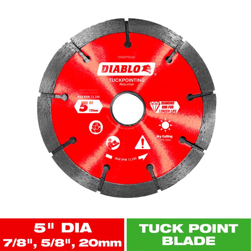 Diablo 5 in. D X 7/8 in. Diamond Tuck Point Masonry Cut-Off Wheel