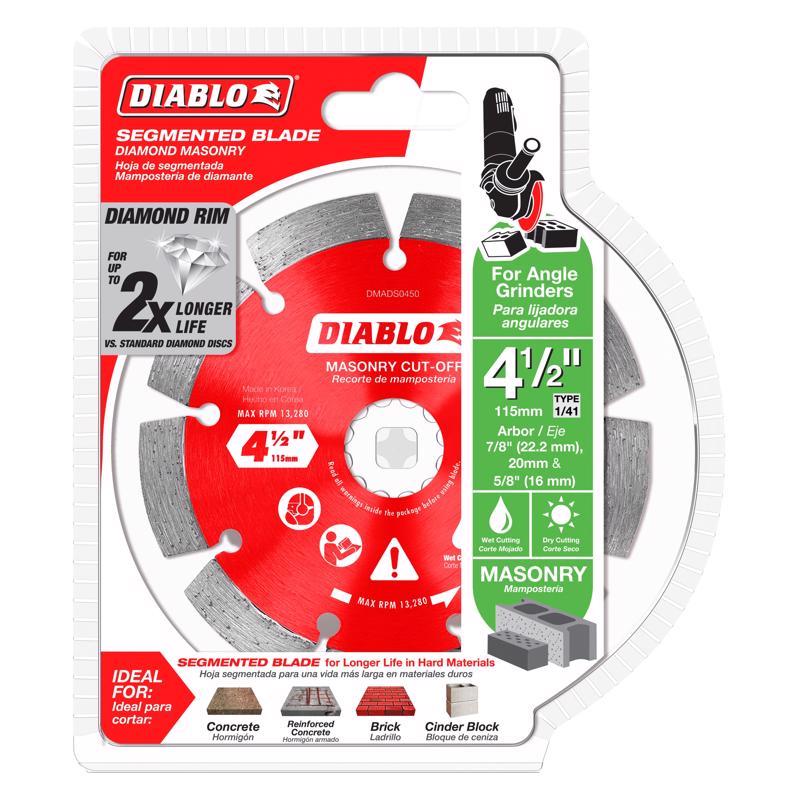 Diablo 4-1/2 in. D X 7/8 in. Diamond Masonry Cut-Off Disc