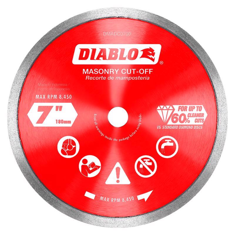Diablo 7 in. D X 5/8 in. Diamond Masonry Cut-Off Disc