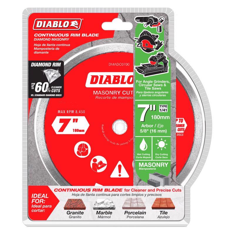 Diablo 7 in. D X 5/8 in. Diamond Masonry Cut-Off Disc
