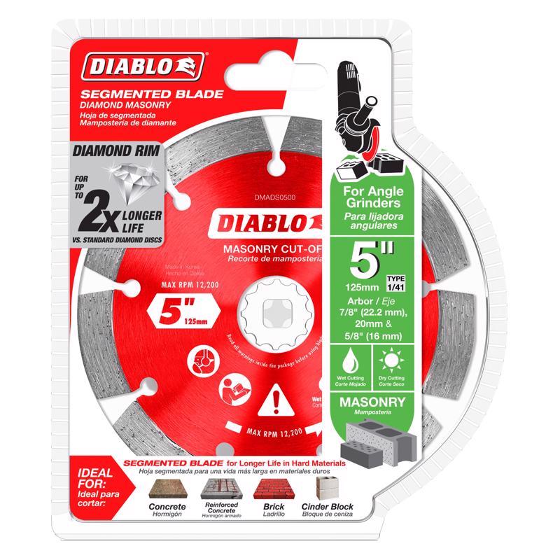 Diablo 5 in. D X 7/8 in. Diamond Masonry Cut-Off Disc