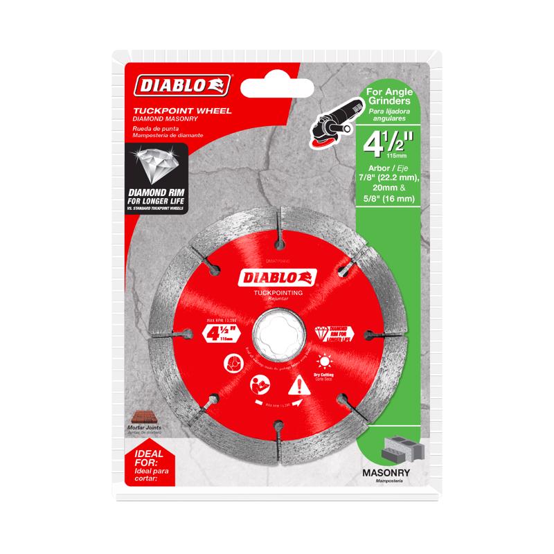 Diablo 4-1/2 in. D X 7/8 in. Diamond Tuck Point Masonry Cut-Off Wheel