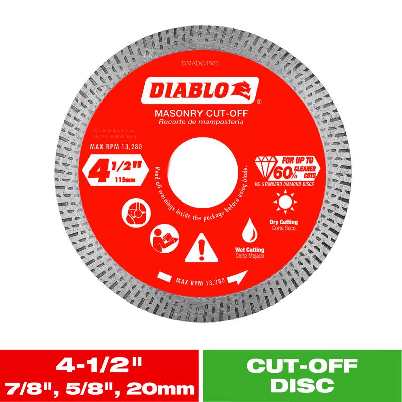 Diablo 4-1/2 in. D X 7/8 in. Diamond Masonry Cut-Off Disc