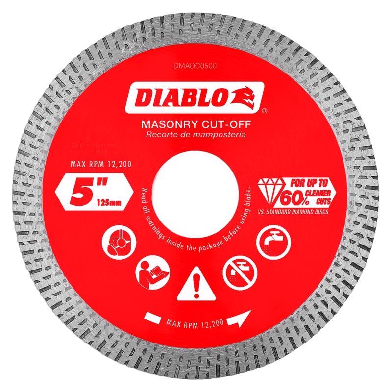 Diablo 5 in. D X 7/8 in. Diamond Masonry Cut-Off Disc