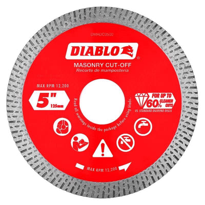 Diablo 5 in. D X 7/8 in. Diamond Masonry Cut-Off Disc