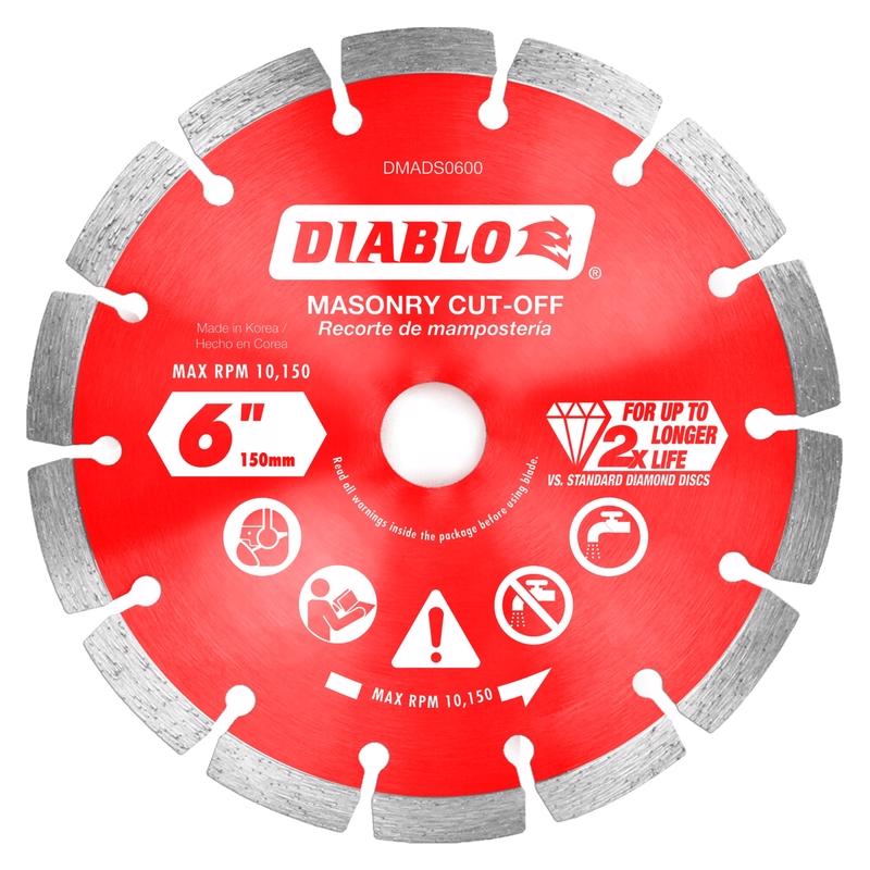Diablo 6 in. D X 7/8 in. Diamond Masonry Cut-Off Disc