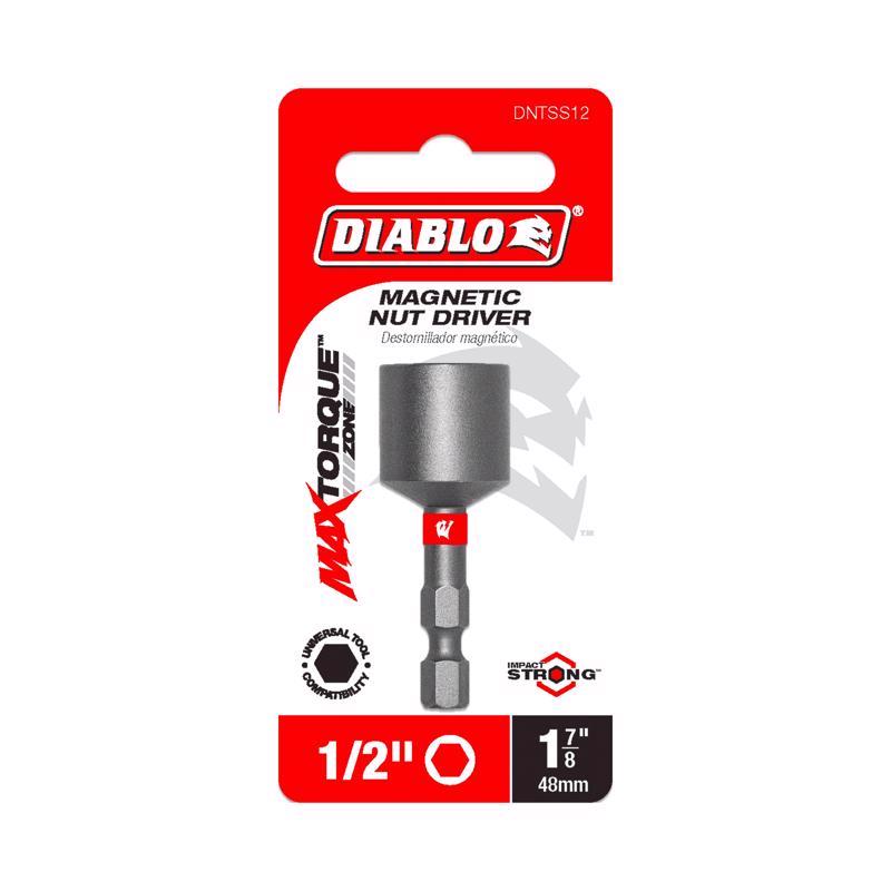 Diablo 1/2 in. X 1-7/8 in. L Black Oxide Magnetic Nut Setter