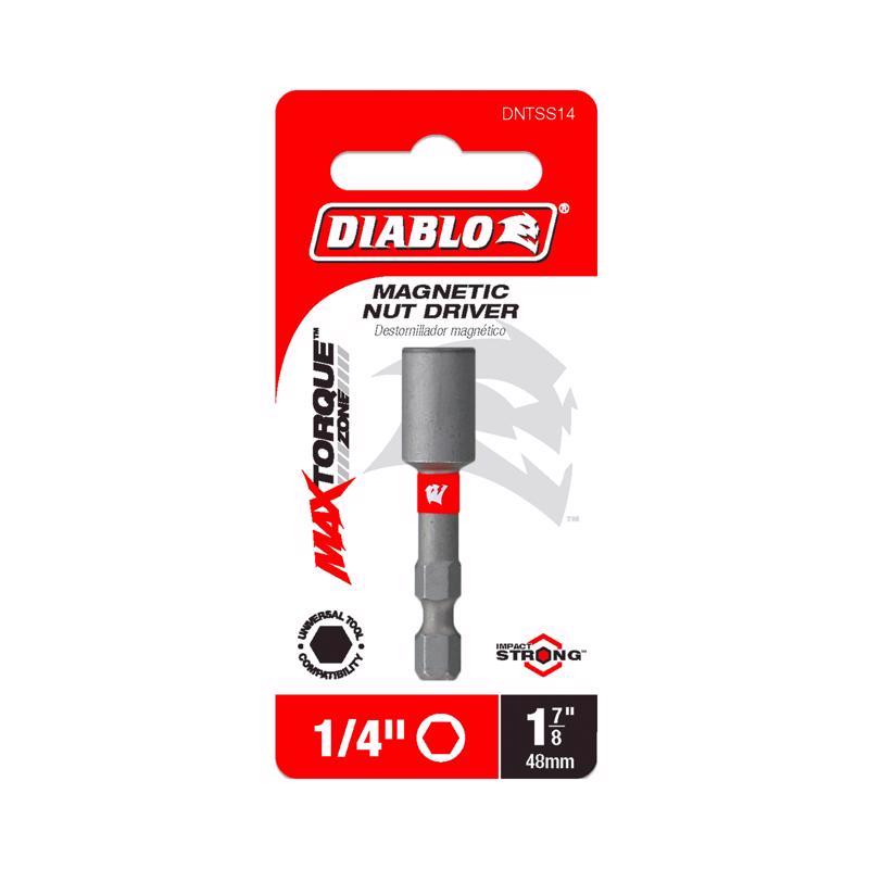 Diablo 1/4 in. X 1-7/8 in. L Black Oxide Magnetic Nut Setter