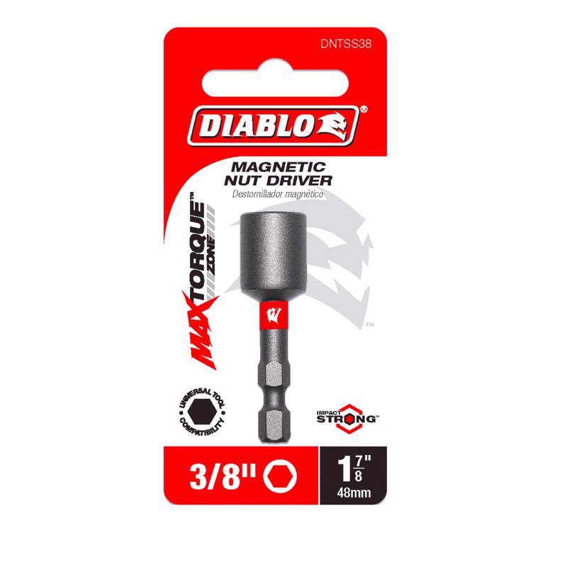 Diablo 3/8 in. X 1-7/8 in. L Black Oxide Magnetic Nut Setter