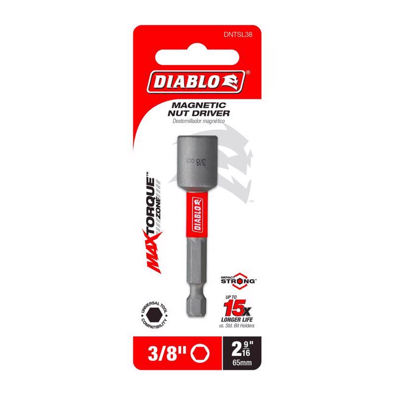 Diablo 3/8 in. X 2-9/16 in. L Black Oxide Magnetic Nut Setter
