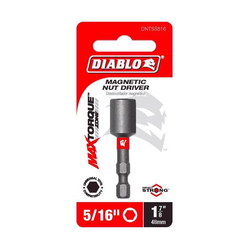 Diablo 5/16 in. X 1-7/8 in. L Black Oxide Magnetic Nut Setter
