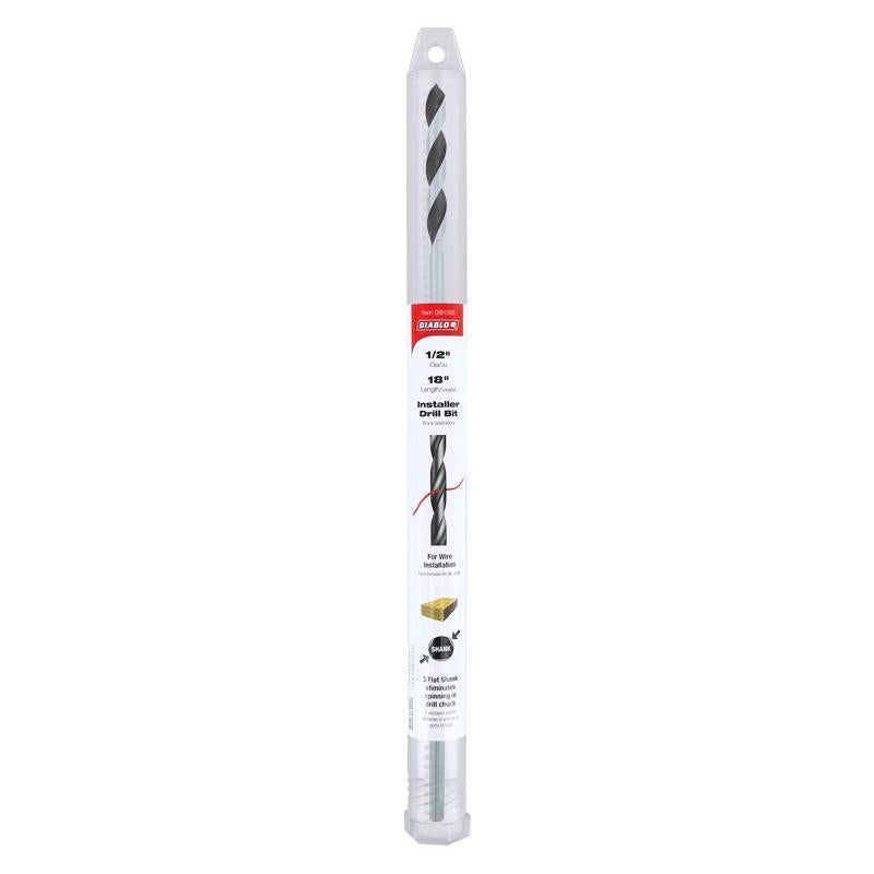 Diablo 1/2 in. X 18 in. L Installer Bit 3-Flat Shank