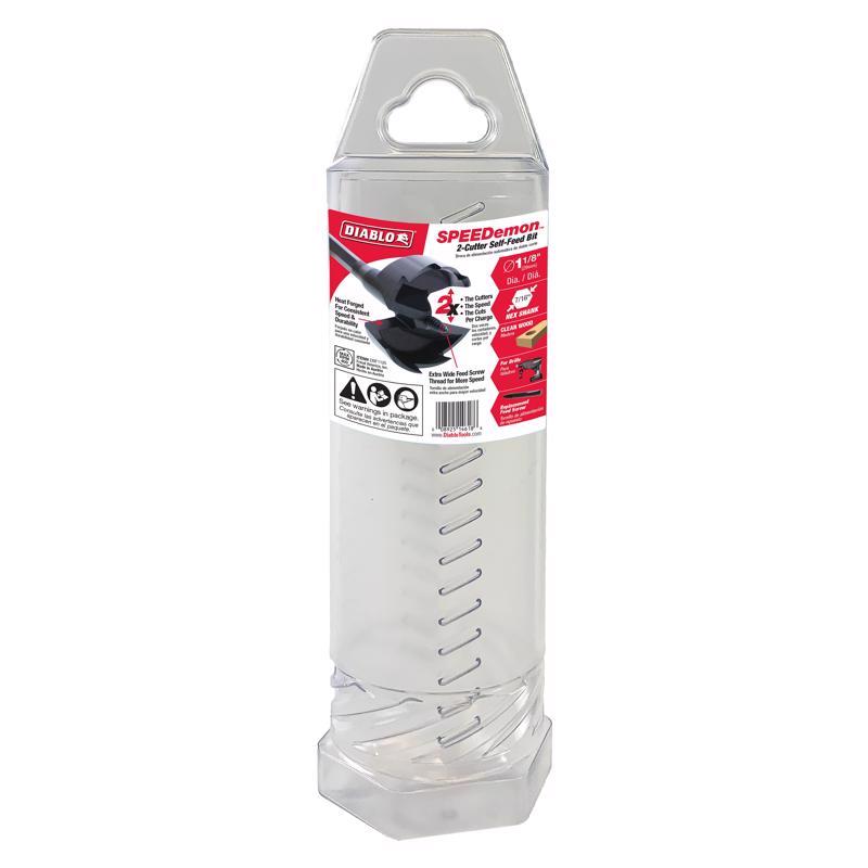 Diablo 1-1/8 in. X 5-1/8 in. L Steel Self-Feed Bit Hex Shank