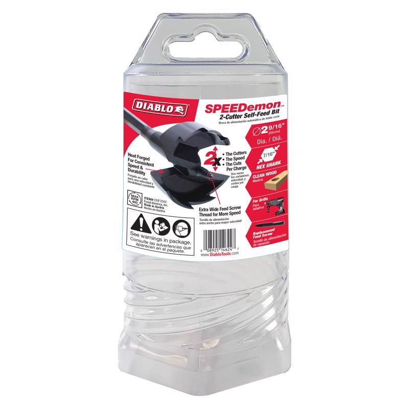 Diablo 2-9/16 in. X 5-1/8 in. L Steel Self-Feed Bit Hex Shank