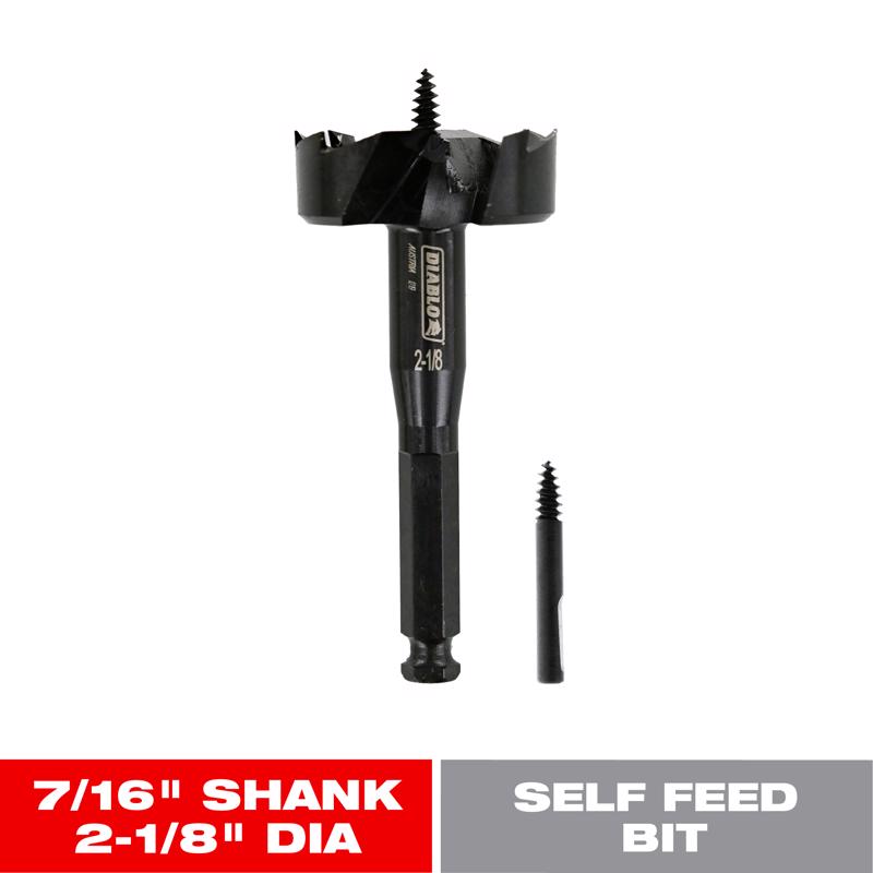 Diablo 2-1/8 in. X 5-1/8 in. L Steel Self-Feed Bit Hex Shank