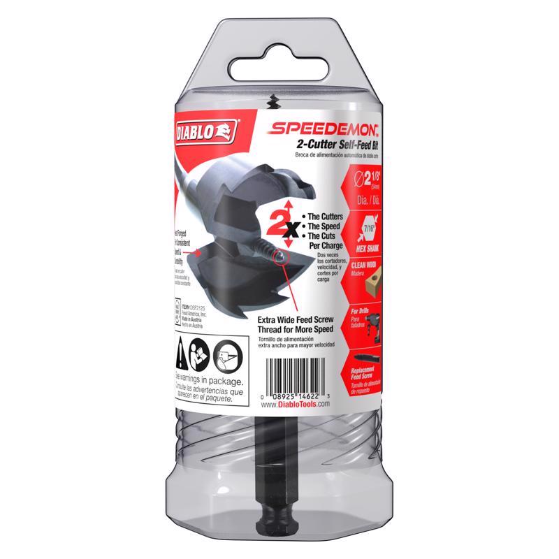 Diablo 2-1/8 in. X 5-1/8 in. L Steel Self-Feed Bit Hex Shank