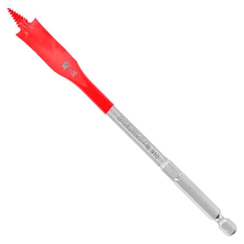 Diablo 7/16 in. X 6 in. L High Speed Steel Clean Wood Spade Bit Hex Shank