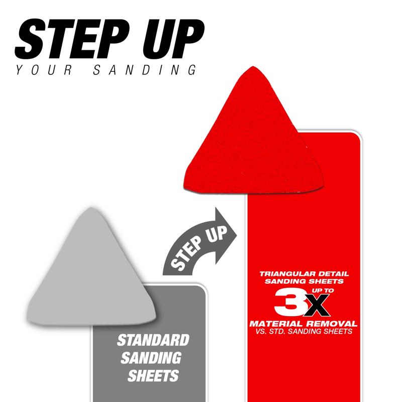 Diablo 3-1/8 in. Ceramic Blend Hook and Lock Triangle Sanding Sheets 80 Grit Coarse 10 pk