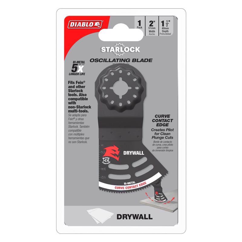 Diablo Starlock 2 in. W Bi-Metal Semi-Circle Oscillating Blade Drywall