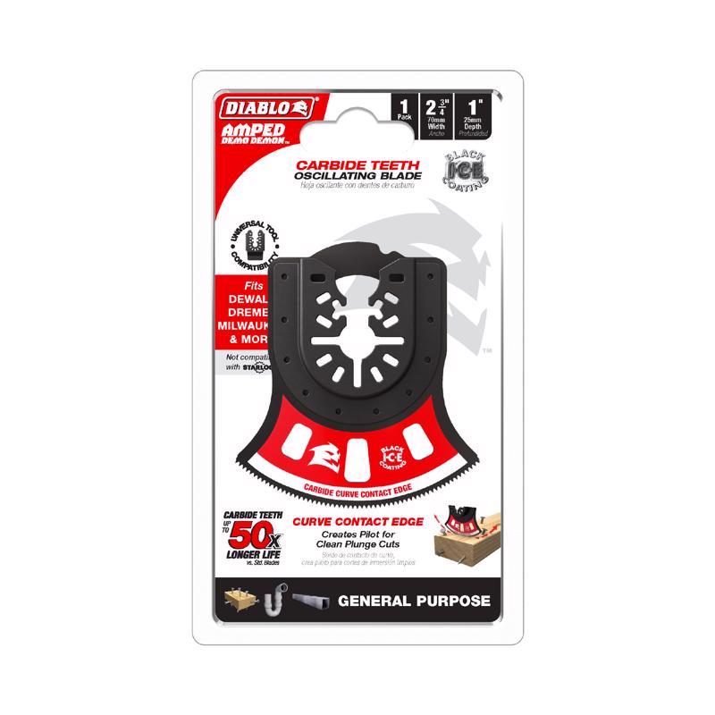 Diablo 2-3/4 in. X 2-3/4 in. W Carbide Semi-Circle Oscillating Blade General Purpose Cuts