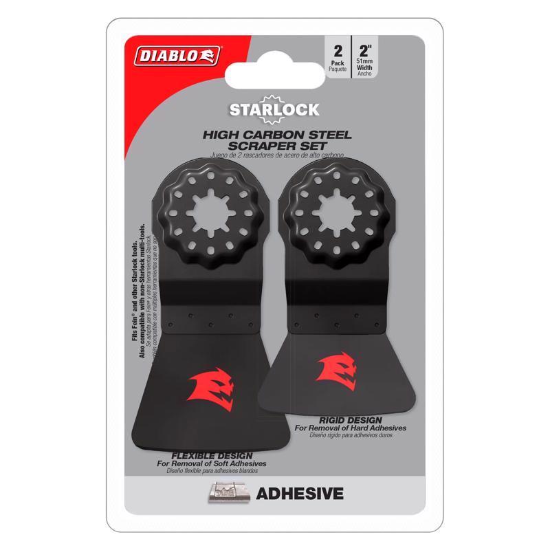 Diablo Starlock 2 in. W High Carbon Steel Oscillating Scraper Set Adhesive Removal 2 pc