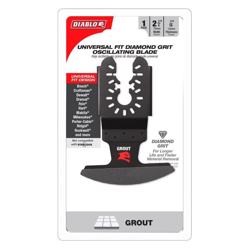Diablo 2-3/4 in. X 2-3/4 in. W Diamond Grit Oscillating Blade Grout