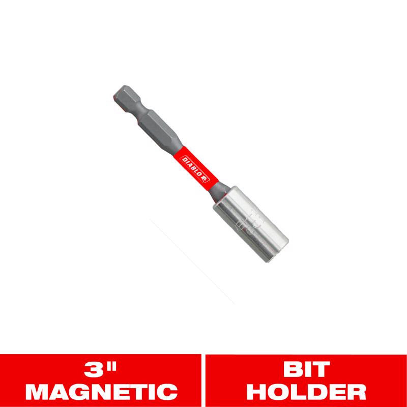 Diablo 3 in. L Magnetic Bit Holder Black Oxide