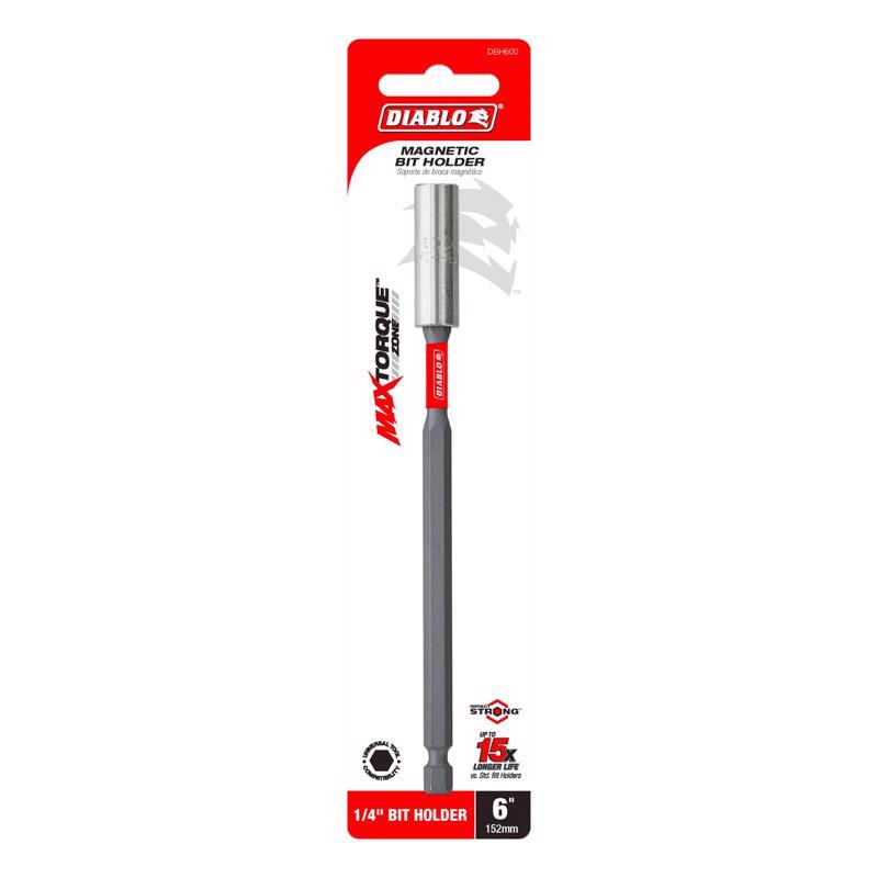 Diablo 6 in. L Magnetic Bit Holder Black Oxide